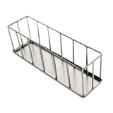 Maxbell Hollow Rectangle Tortoise Feeder Pet Reptile Food Dispenser Tool Accessories Silver