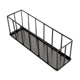 Maxbell Hollow Rectangle Tortoise Feeder Pet Reptile Food Dispenser Tool Accessories Black