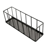 Maxbell Hollow Rectangle Tortoise Feeder Pet Reptile Food Dispenser Tool Accessories Black