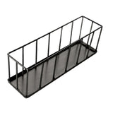 Maxbell Hollow Rectangle Tortoise Feeder Pet Reptile Food Dispenser Tool Accessories Black