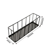 Maxbell Hollow Rectangle Tortoise Feeder Pet Reptile Food Dispenser Tool Accessories Black