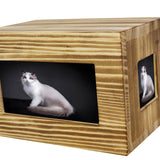 Maxbell Ash Urns Box Woodfor Dog Cat Funeral Cremation Urns with Picture Frame A