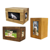 Maxbell Ash Urns Box Woodfor Dog Cat Funeral Cremation Urns with Picture Frame A