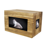 Maxbell Ash Urns Box Woodfor Dog Cat Funeral Cremation Urns with Picture Frame A