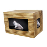 Maxbell Ash Urns Box Woodfor Dog Cat Funeral Cremation Urns with Picture Frame A