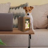 Maxbell Pet Cremation Urn for Dogs Cats Ashes Photo Frame Casket Memorial Keepsake Brown