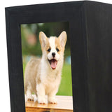 Maxbell Pet Cremation Urn for Dogs Cats Ashes Photo Frame Casket Memorial Keepsake Black