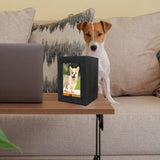 Maxbell Pet Cremation Urn for Dogs Cats Ashes Photo Frame Casket Memorial Keepsake Black