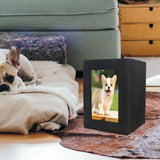 Maxbell Pet Cremation Urn for Dogs Cats Ashes Photo Frame Casket Memorial Keepsake Black