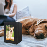Maxbell Pet Cremation Urn for Dogs Cats Ashes Photo Frame Casket Memorial Keepsake Black