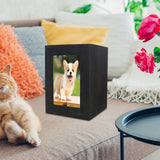Maxbell Pet Cremation Urn for Dogs Cats Ashes Photo Frame Casket Memorial Keepsake Black
