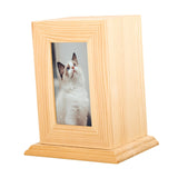 Maxbell Pet Urn Ash Urns for Dogs Casket Memorial Keepsake Remembrance Funeral Light Wood