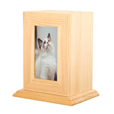 Maxbell Pet Urn Ash Urns for Dogs Casket Memorial Keepsake Remembrance Funeral Light Wood