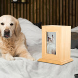 Maxbell Pet Urn Ash Urns for Dogs Casket Memorial Keepsake Remembrance Funeral Light Wood