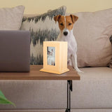 Maxbell Pet Urn Ash Urns for Dogs Casket Memorial Keepsake Remembrance Funeral Light Wood