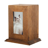 Maxbell Pet Urn Ash Urns for Dogs Casket Memorial Keepsake Remembrance Funeral Dark Wood