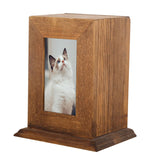 Maxbell Pet Urn Ash Urns for Dogs Casket Memorial Keepsake Remembrance Funeral Dark Wood