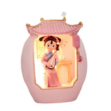 Maxbell Chinese Girl Playing Musical Instrument Sculpture Craft Night Lamp Ornament pink playing Pipa