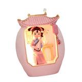 Maxbell Chinese Girl Playing Musical Instrument Sculpture Craft Night Lamp Ornament pink playing Pipa