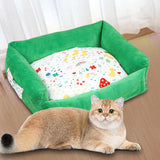 Maxbell Pet Kennel Cats Dogs Bed Rectangle Cushion Warm Cloth Mat Pets Supplies Nest