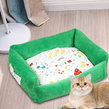 Maxbell Pet Kennel Cats Dogs Bed Rectangle Cushion Warm Cloth Mat Pets Supplies Nest