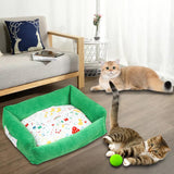 Maxbell Pet Kennel Cats Dogs Bed Rectangle Cushion Warm Cloth Mat Pets Supplies Nest