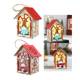 Maxbell tree Ornament Xmas Hanging Decorations Holiday Wall Desktop Lantern in Hand