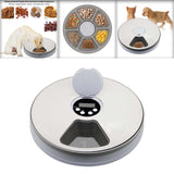 Maxbell Automatic Pet Feeder 6 Meals 6 Grids Timed Cat Feeder Smart Food Dispenser