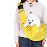 Maxbell Pet Slings Bag Carrying Pocket Dog Carrier Pouch Puppy Guinea Pig Small Yellow