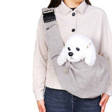 Maxbell Pet Slings Bag Carrying Pocket Dog Carrier Pouch Puppy Guinea Pig Small Light Gray