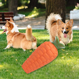 Maxbell Squeaky Dog Chew Toys Durable Training and Cleaning Teeth Tough for Puppy Carrot