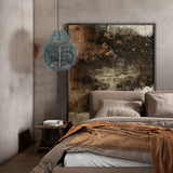 Maxbell Pendant Light Shade Lantern Weave Woven Lampshade for Bedroom Kitchen Hotel Blue