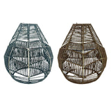 Maxbell Pendant Light Shade Lantern Weave Woven Lampshade for Bedroom Kitchen Hotel Blue