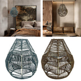 Maxbell Pendant Light Shade Lantern Weave Woven Lampshade for Bedroom Kitchen Hotel Blue