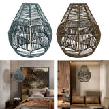 Maxbell Pendant Light Shade Lantern Weave Woven Lampshade for Bedroom Kitchen Hotel Blue