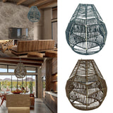 Maxbell Pendant Light Shade Lantern Weave Woven Lampshade for Bedroom Kitchen Hotel Blue