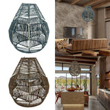 Maxbell Pendant Light Shade Lantern Weave Woven Lampshade for Bedroom Kitchen Hotel Blue