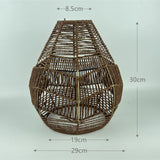 Maxbell Pendant Light Shade Lantern Weave Woven Lampshade for Bedroom Kitchen Hotel Brown