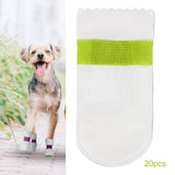 Maxbell 20 Pieces Pet Disposable Shoes Paw Protection Cloth Covers Anti Dirty Boots M