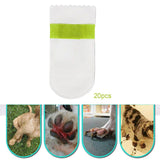 Maxbell 20 Pieces Pet Disposable Shoes Paw Protection Cloth Covers Anti Dirty Boots M