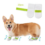 Maxbell 20 Pieces Pet Disposable Shoes Paw Protection Cloth Covers Anti Dirty Boots M