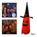 Maxbell 5Pcs Halloween Light Decoration Glowing Pumpkin Lamp for Halloween Decor