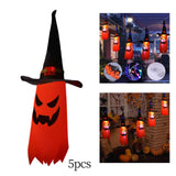 Maxbell 5Pcs Halloween Light Decoration Glowing Pumpkin Lamp for Halloween Decor