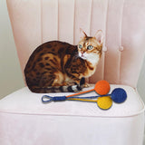 Maxbell Funny Cat Toy Balls Sisal Interactive Pet for Pet Supplies Kitten Orange Yellow