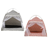 Maxbell Cute Cat tent Soft Cushion Basket Kennel pet for Indoor XL Pink