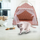 Maxbell Cute Cat tent Soft Cushion Basket Kennel pet for Indoor XL Pink