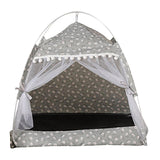 Maxbell Cute Cat tent Soft Cushion Basket Kennel pet for Indoor M Gray