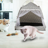 Maxbell Cute Cat tent Soft Cushion Basket Kennel pet for Indoor M Gray