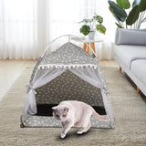 Maxbell Cute Cat tent Soft Cushion Basket Kennel pet for Indoor XL Gray