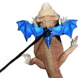 Maxbell 3 Size Leash PU Traction Rope Turtle Gecko for Other Animals Blue